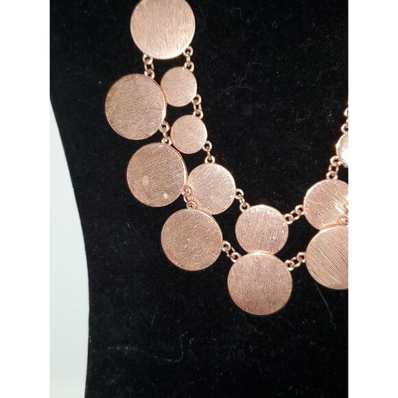 A Copper Disc Necklace Egyptian Revival Old Money Fairy Gypsy Boho Textured - Picture 2 of 10